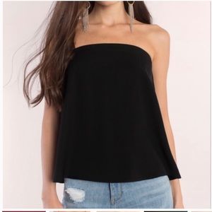 Tobi strapless and open back top